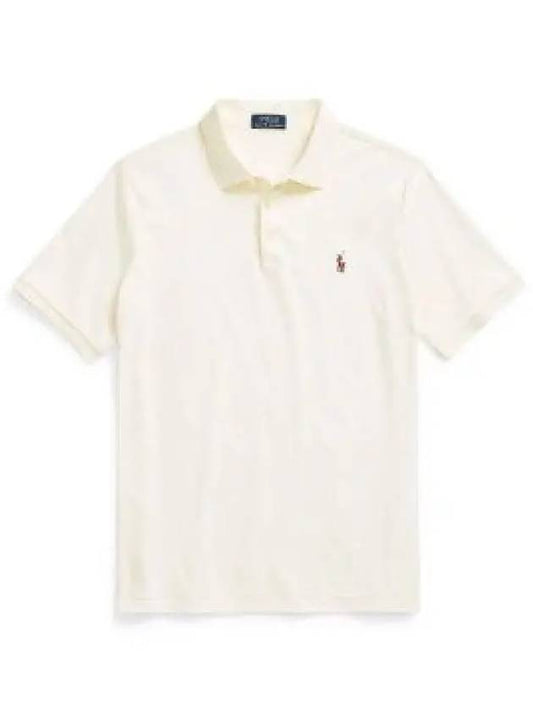 Embroidery Pony Logo Cotton Short Sleeve Polo Shirt American Heather - POLO RALPH LAUREN - BALAAN 2