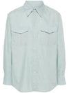 Western Poplin Long Sleeve Shirt Blue - LEMAIRE - BALAAN 2