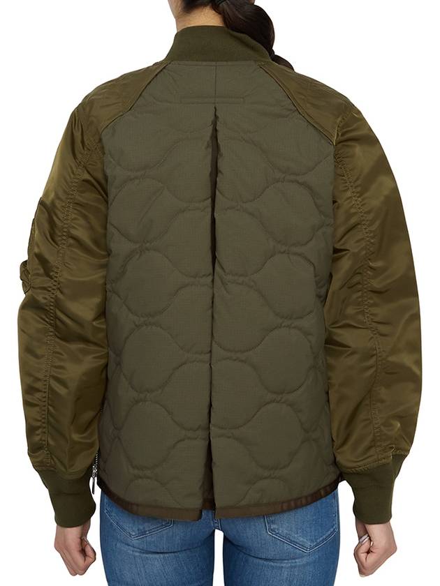 Nylon Twill Ripstop Jacket Green - SACAI - BALAAN 7