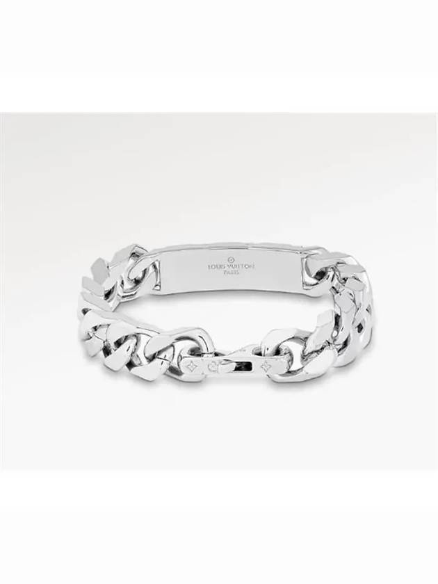 Monogram Large Chain Bracelet Silver - LOUIS VUITTON - BALAAN 3