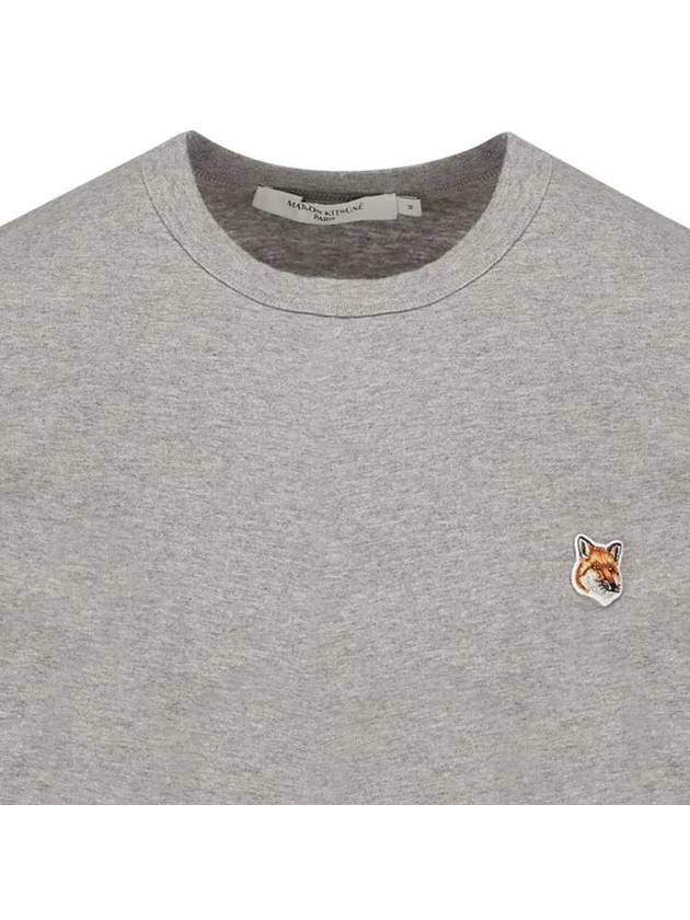 Fox Head Patch Classic Short Sleeve T-Shirt Grey Melange - MAISON KITSUNE - BALAAN 5