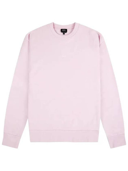 Men's Steve Logo Sweatshirt Pale Pink - A.P.C. - BALAAN 2