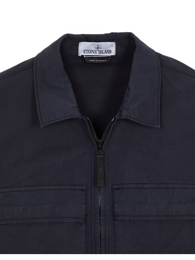 Wappen Patch Double Pocket Cotton Zip-Up Jacket Dark Navy - STONE ISLAND - BALAAN 4