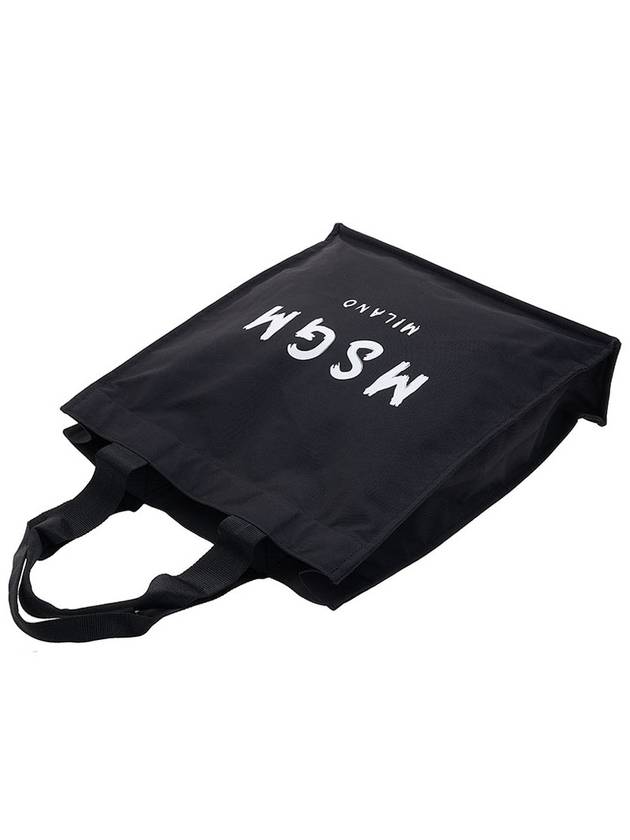 Milano Brushed Logo Tote Bag Black - MSGM - BALAAN 5