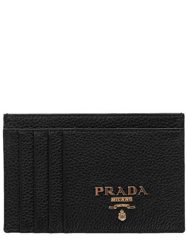 Women’s Vitello Card Wallet Black - PRADA - BALAAN 1