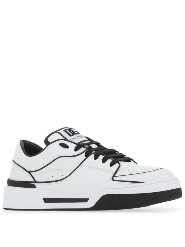 New Rome DG Logo Calfskin Low Top Sneakers White - DOLCE&GABBANA - BALAAN 3