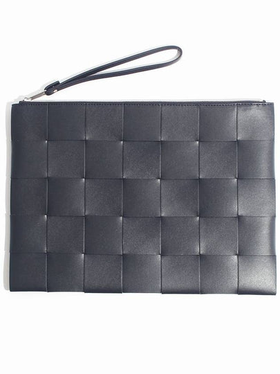 Intrecciato Strap Clutch Dark Navy - BOTTEGA VENETA - BALAAN 2