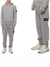 Garment Dyed Cotton Fleece Cargo Truck Pants Melange Grey - STONE ISLAND - BALAAN 3