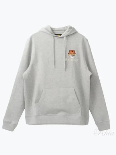 Fox Head Logo Hoodie Grey - BARBOUR - BALAAN 2