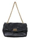 Monaco Small Chain Shoulder Bag Black - BALENCIAGA - BALAAN 4