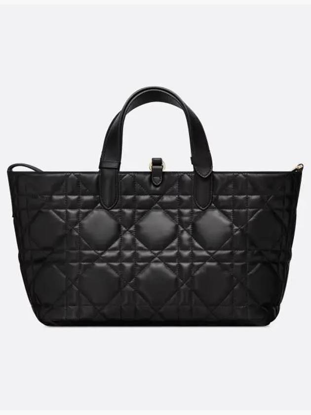 Toujours Macrocannage Calfskin Medium Tote Bag Black - DIOR - BALAAN 6