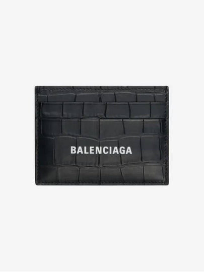 Crocodile Logo Card Wallet Black - BALENCIAGA - BALAAN 2