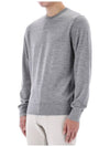 Crew Neck Wool Knit Top Grey - THEORY - BALAAN 4