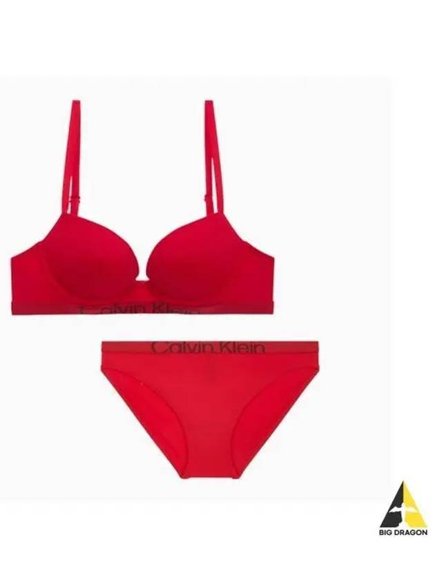 UNDERWEAR Women s Future Shift Micro AF Push up Bra Set Red Wine - CALVIN KLEIN - BALAAN 1