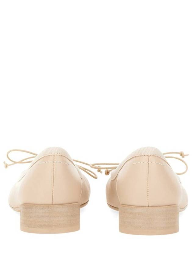 Leather Ballerina Flats Beige - MAISON MARGIELA - BALAAN 5