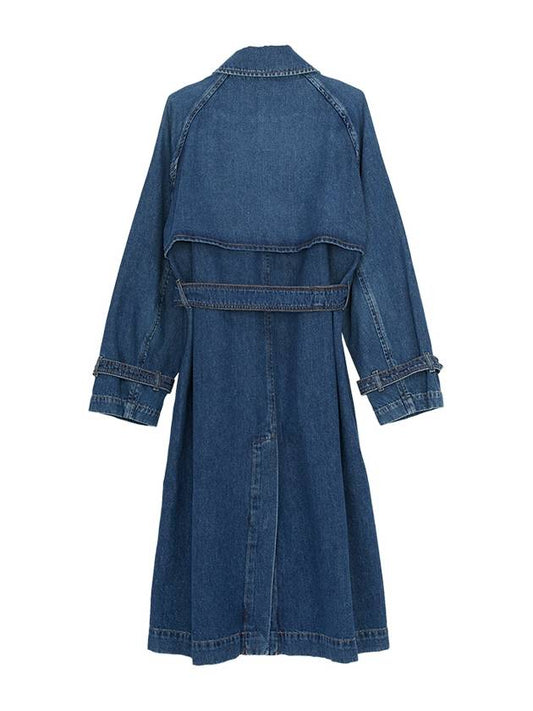 15011041650 BLASY 002 Women s Denim Long Trench Coat - MAX MARA - BALAAN 2