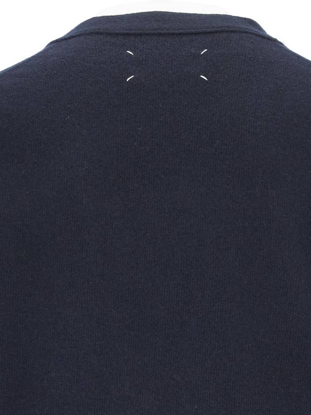 Maison Margiela Navy Blue Wool Knitwear - MAISON MARGIELA - BALAAN 3