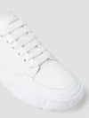 Court Court Oversole All White Leather Sneakers - ALEXANDER MCQUEEN - BALAAN 5