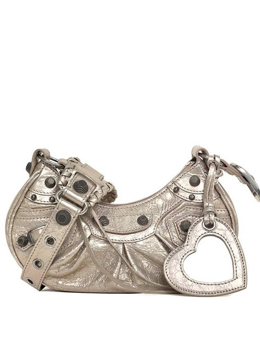 Metallic Le Cagol XS Lambskin Shoulder Bag Metallic Beige - BALENCIAGA - BALAAN 2