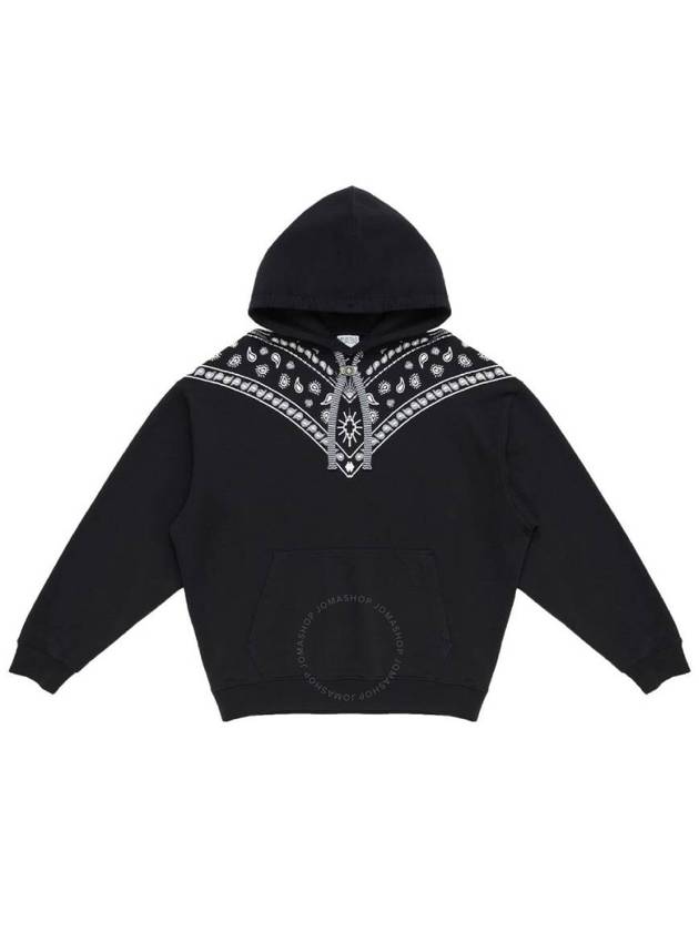 Bandana Confront Cotton Hoodie Black - MARCELO BURLON - BALAAN 2