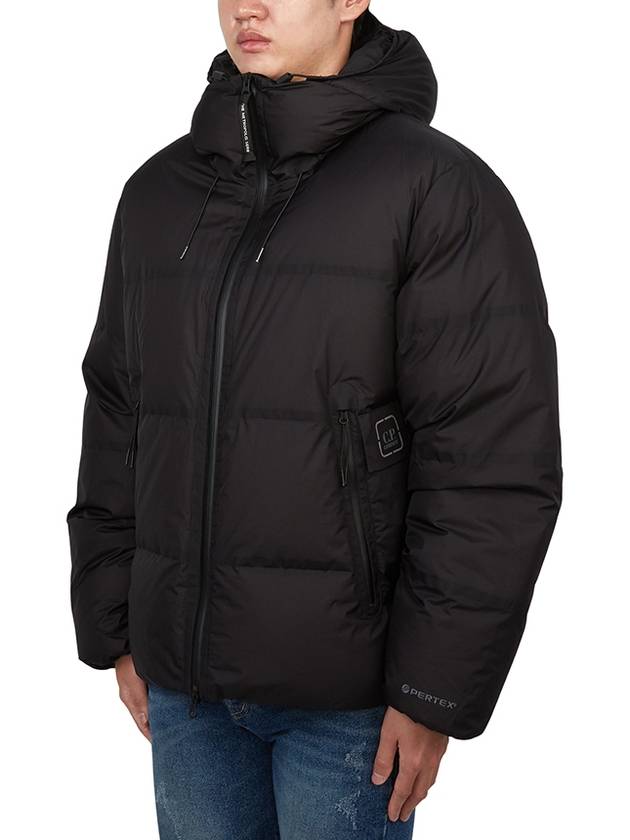 The Metropolis Series Pertex Hooded Down Padding Black - CP COMPANY - BALAAN 4