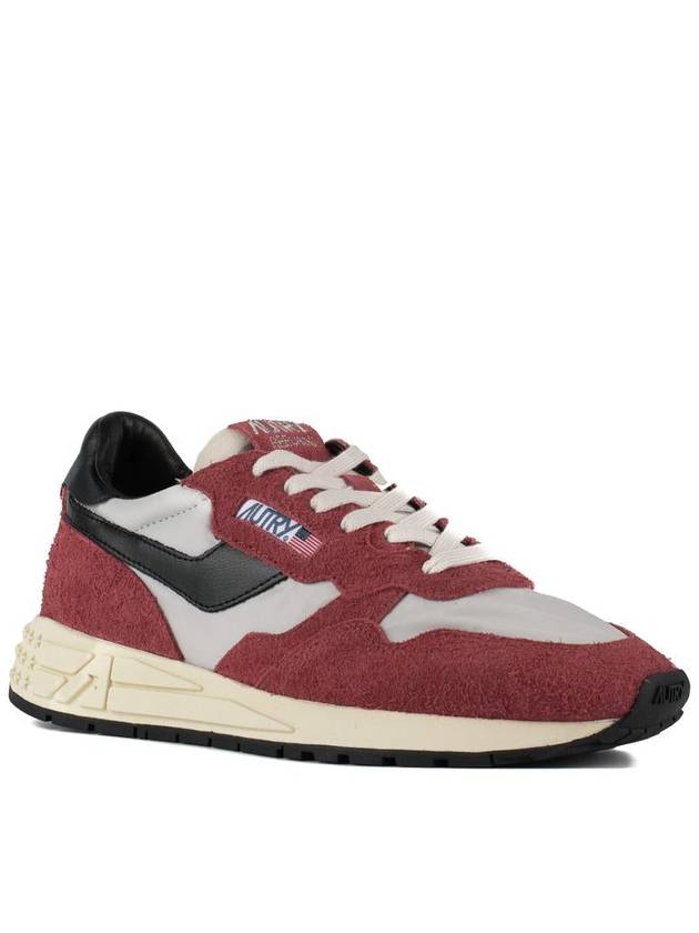 Autry Red And Black Suede And Nylon Reelwind Low Sneakers - AUTRY - BALAAN 3