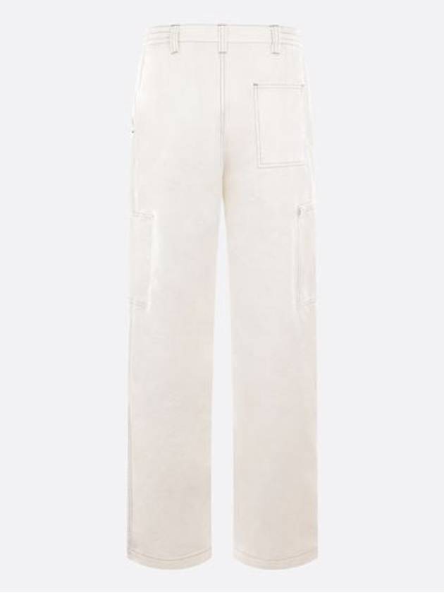 Zipper Detail Loose Straight Jeans Off White - MAISON MARGIELA - BALAAN 3