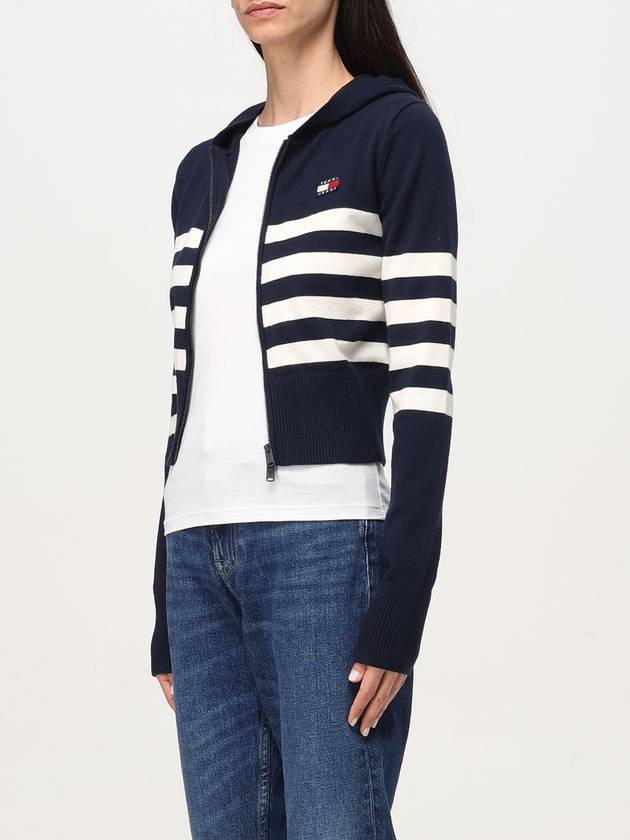 Patch slim fit hooded cardigan navy - TOMMY HILFIGER - BALAAN 4