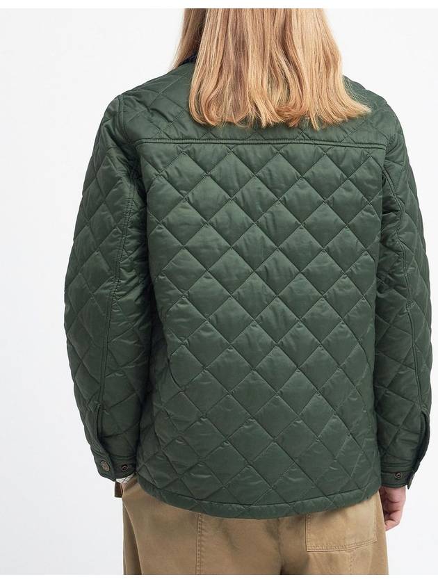 Kenning Quilting  Logo Patch Jacket Green - BARBOUR - BALAAN 4