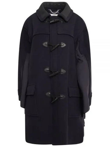 Women s Cape Wool Duffle Coat Navy SI0AA0005 S44580 - MAISON MARGIELA - BALAAN 1