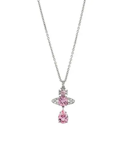 Ismene Drop Pendant Necklace Pink Silver - VIVIENNE WESTWOOD - BALAAN 2