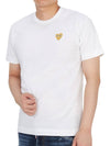 Small Gold Heart Wappen Short Sleeve T-Shirt White P1 T216 4 - COMME DES GARCONS - BALAAN 6