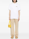 Le Gros Grain Logo Short Sleeve T-Shirt White - JACQUEMUS - BALAAN 8