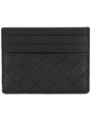 Intrecciato Leather Card Wallet Black - BOTTEGA VENETA - BALAAN 2