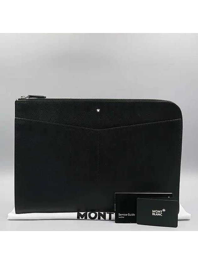 128557 Black Leather Sartorial Portfolio Clutch - MONTBLANC - BALAAN 1