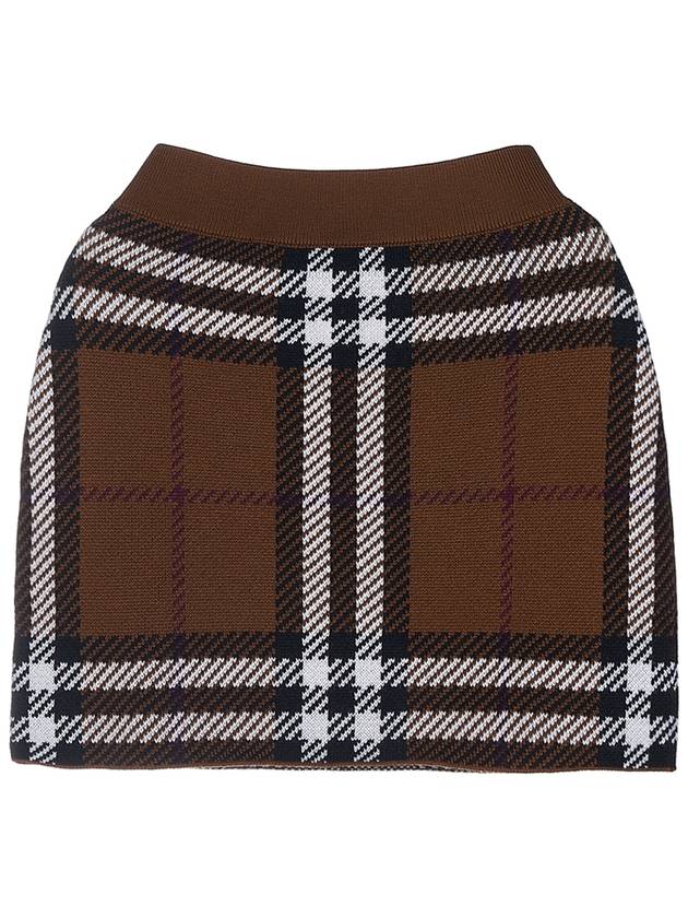 Check Jacquard Mini Pencil Skirt Brown - BURBERRY - BALAAN 11