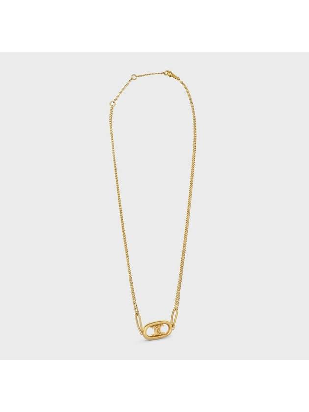 Maillon Triomphe Necklace Gold Brass - CELINE - BALAAN 3