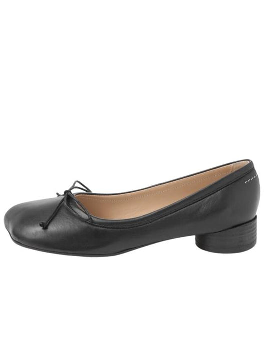 Leather Ballerina Flats Black - MAISON MARGIELA - BALAAN 1