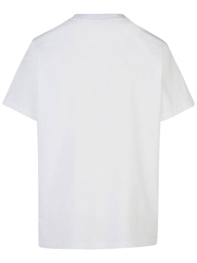 Logo Print Short Sleeve T-Shirt White - GANNI - BALAAN 4