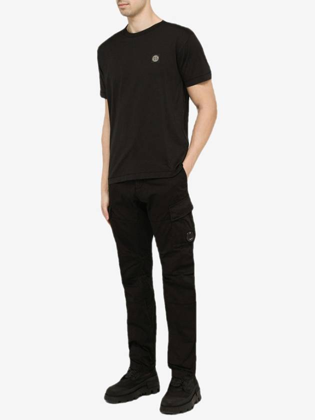 Stone Island Compass Logo Basic Round TShirt Black Navy Khaki White 101524113 - STONE ISLAND - BALAAN 3