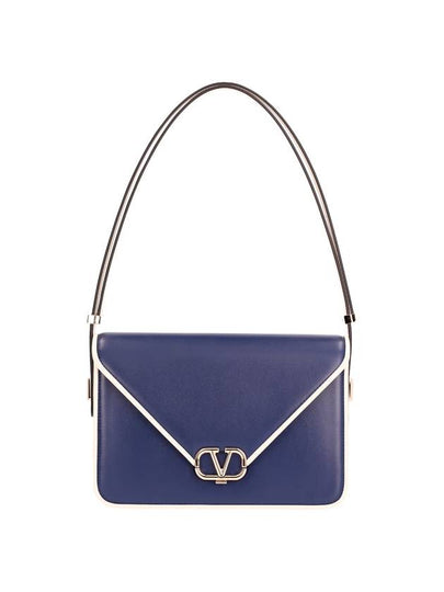 V logo shoulder bag navy - VALENTINO - BALAAN 2