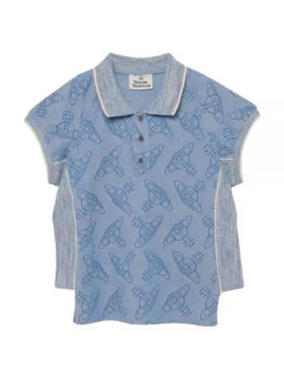 Side Stripped Polo Shirt Blue - VIVIENNE WESTWOOD - BALAAN 2