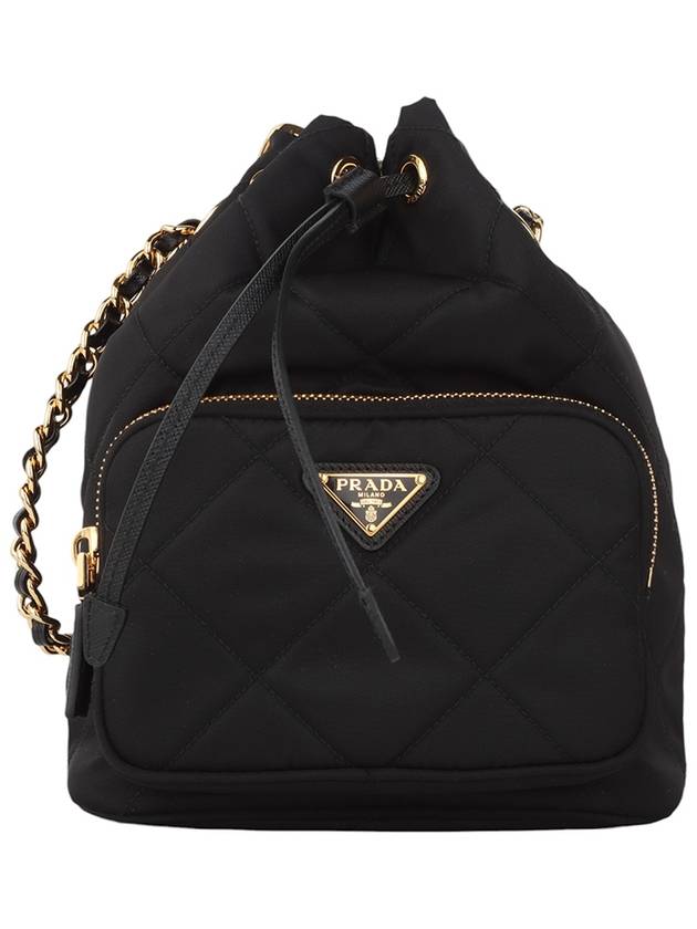 1BH038 Duet Pocono Re Nylon Quilted Chain Bucket Bag 34145Y - PRADA - BALAAN 1