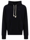 Face Logo Patch Hoodie Black - ACNE STUDIOS - BALAAN 1