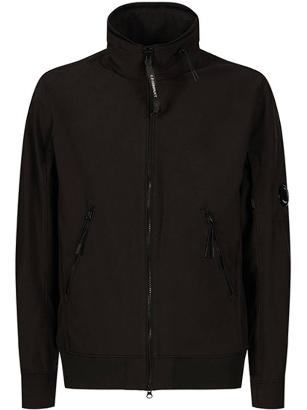 Lens Wappen Soft Shell Zip-Up Jacket Black - CP COMPANY - BALAAN 2