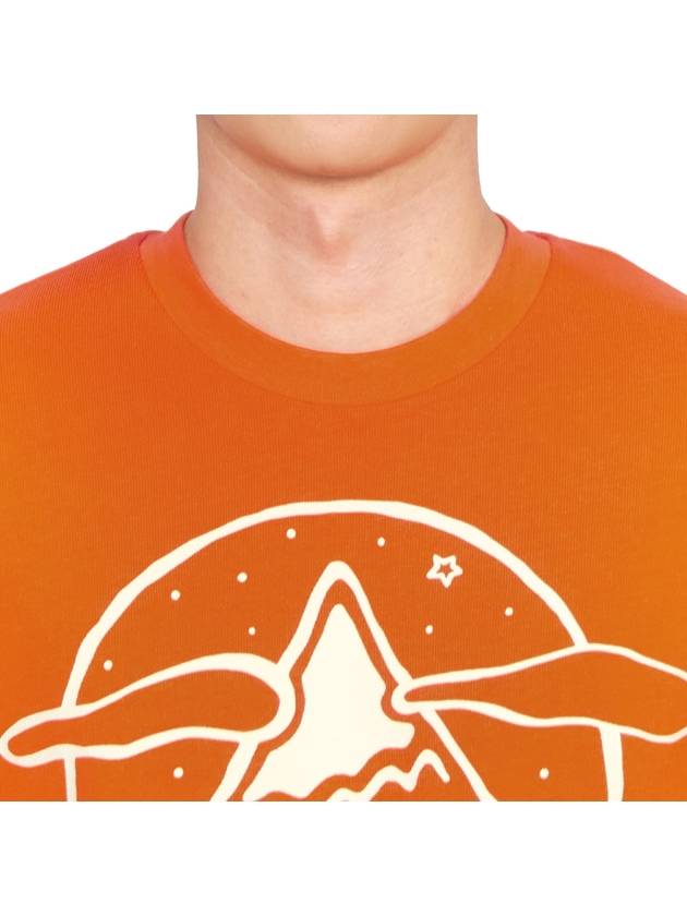 Logo Motif Short Sleeve T-Shirt Orange - MONCLER - BALAAN 6