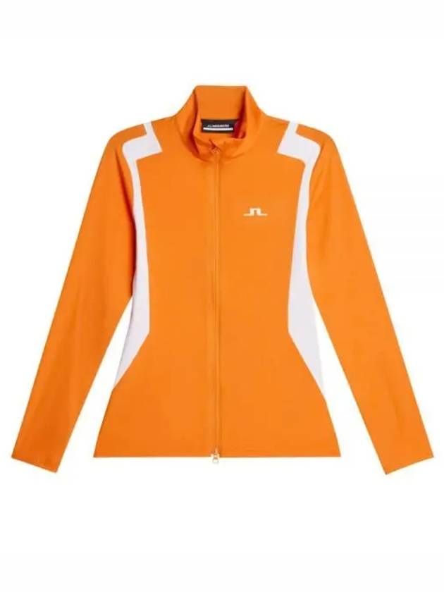 Women's Mae Zip Mid Layer Track Jacket Orange - J.LINDEBERG - BALAAN 2