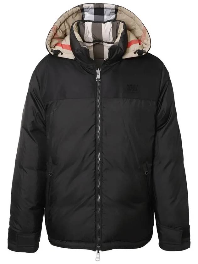 Check Reversible Hooded Padding Beige - BURBERRY - BALAAN 5