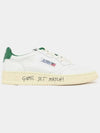 Medalist Leather Low-Top Sneakers Green White - AUTRY - BALAAN 4