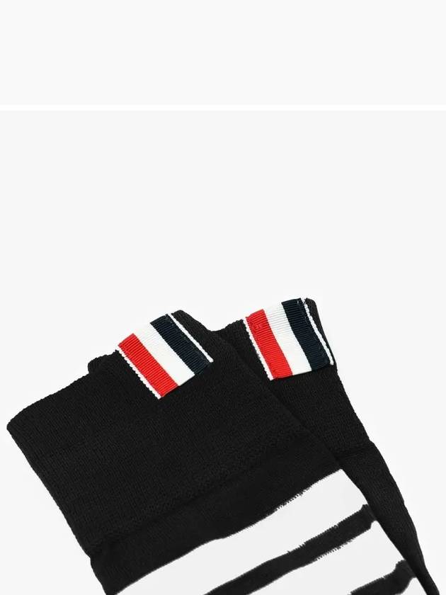 Men's Diagonal Light Weight Midi Socks Black - THOM BROWNE - BALAAN 4